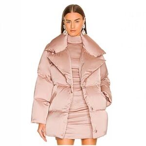 NWT DUNDAS x Revolve Audrey Down Puffer Jacket in Blush Size Extra Small